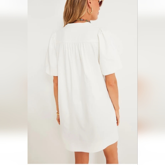 Pomander Place White Carley Dress Puff Sleeve - Picture 4 of 11